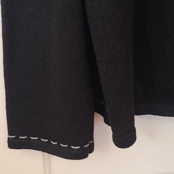 Norm Thompson Black Cotton Blend CARDINAL BIRD Beaded Novelty Sweater Women's 2X - Picture 9 of 12